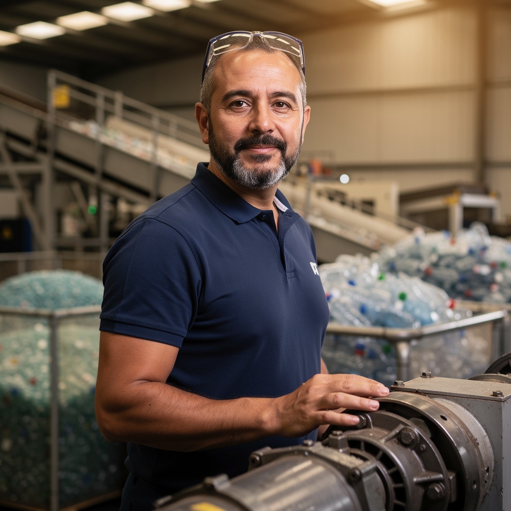 Emprendedor mexicano fundador de empresa de reciclaje PET siendo entrevistado